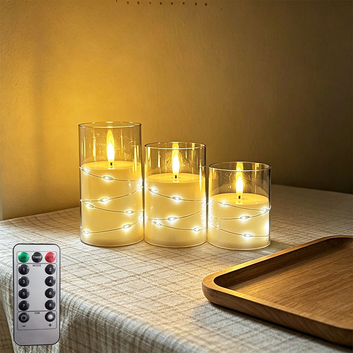 LED Scented Candle with Flame Effect Bowlift