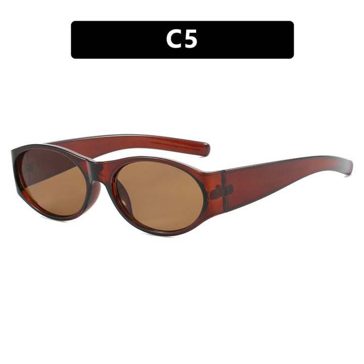 Women's fashionable sunglasses with elegant, oval design and UV protection Bowlift