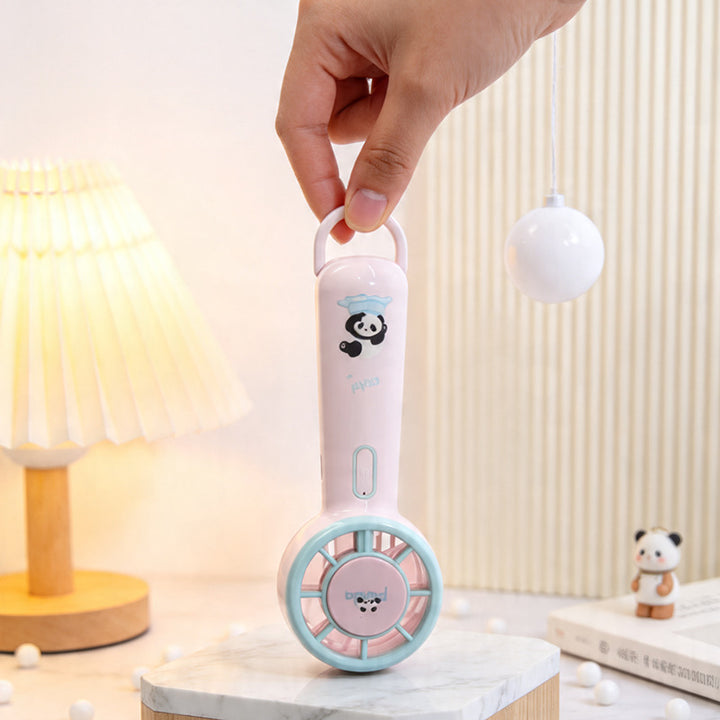 Women's creative handheld fan with LED lights Bowlift