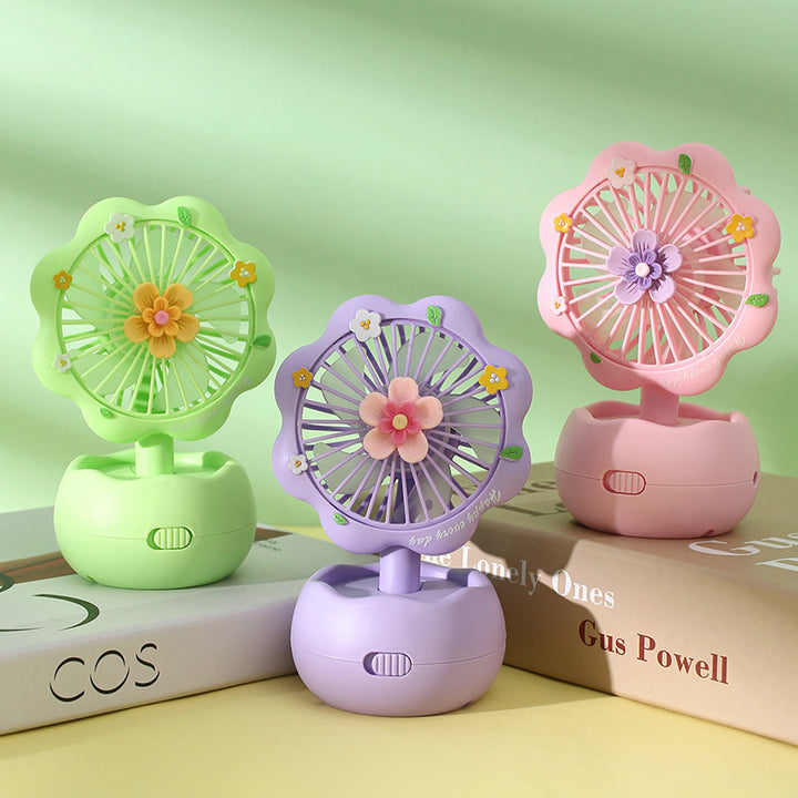 Unisex portable children's table fan with butterfly design, rechargeable and quiet Bowlift
