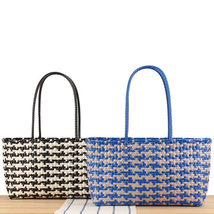 Braided Tote Bag with Stylish Patterns Bowlift