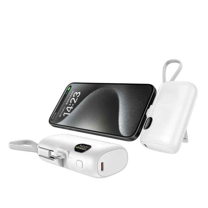 Portable power bank with digital power display and multifunction cable Bowlift
