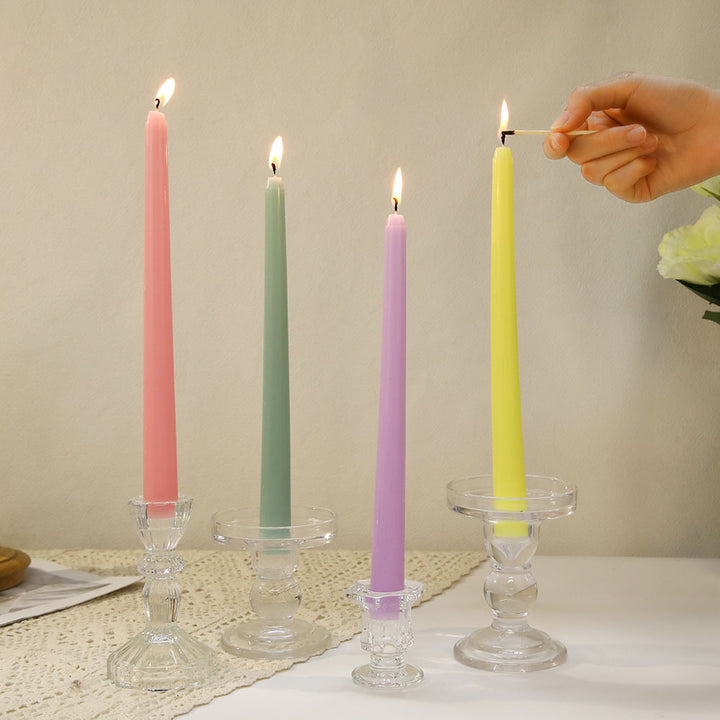 Pastel tapered dinner candles Bowlift