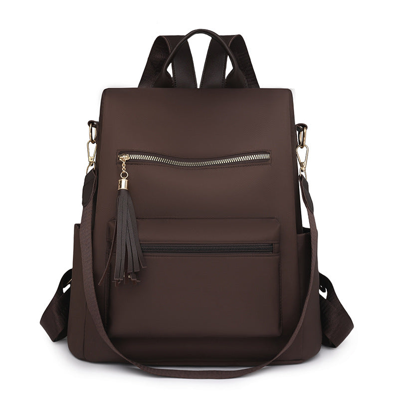Elegant Multi-Pocket Backpack with Detachable Strap Bowlift