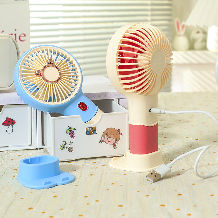 Portable USB Hand Fan with Cute Animal Design Bowlift
