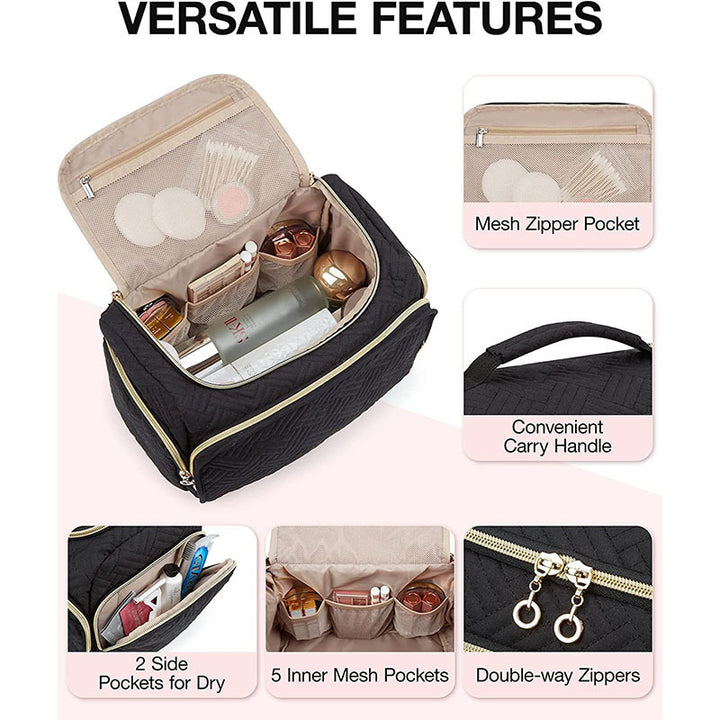 Cosmetic Organizer Bag with Multi-functional Interior Layout Bowlift