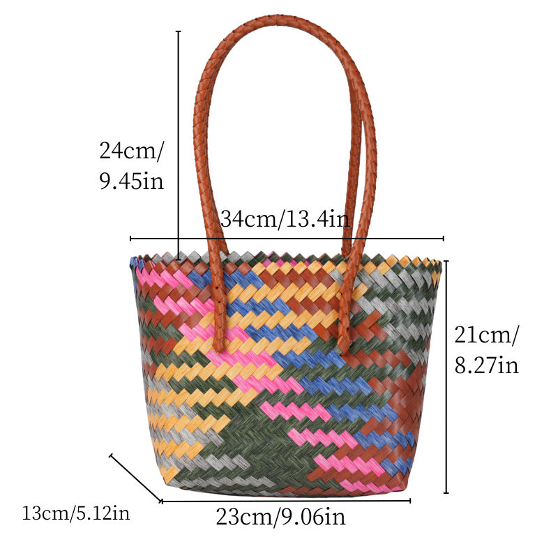 Handy basket bag with colorful design Bowlift