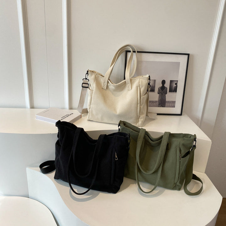 Textured Multi-Pocket Travel Tote Bowlift