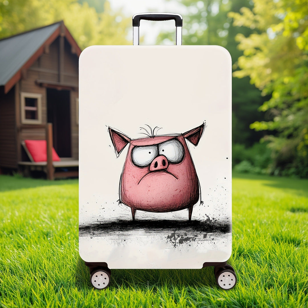 Unisex Hard Shell Suitcase with Creative Bunny Design Bowlift