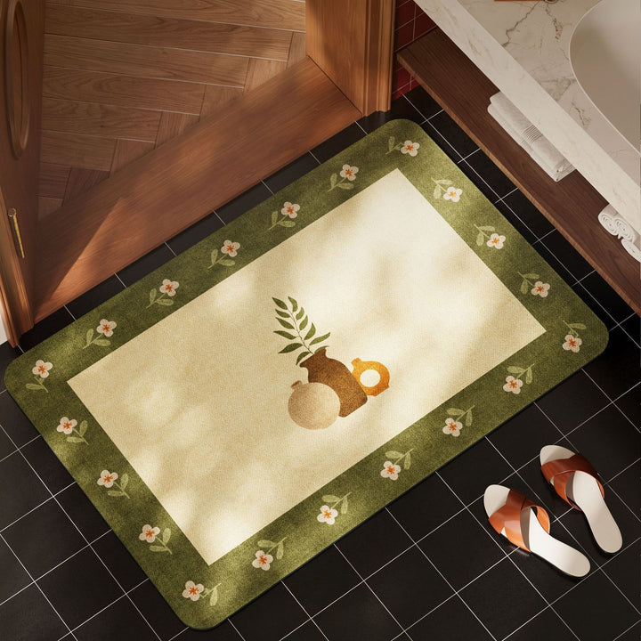 Floral Pattern Non-Slip Bath Mat