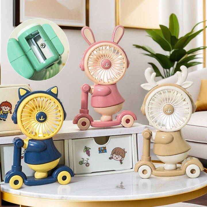 Women Portable Handheld Fan in Creative Animal Design Bowlift