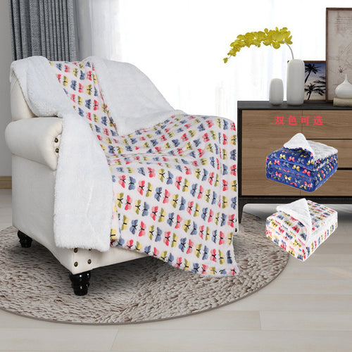 Women's Fleece Blanket with Reversible Design Bowlift