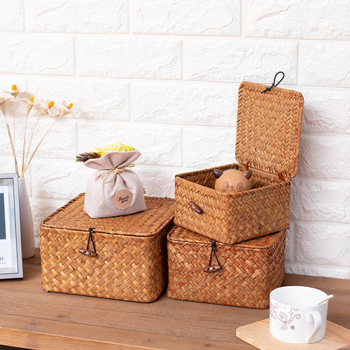 Handmade Woven Storage Cube Bowlift