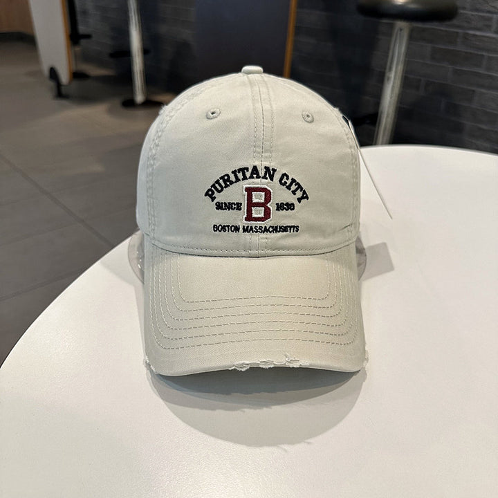 Men's Vintage-Inspired Embroidered Baseball Cap Bowlift