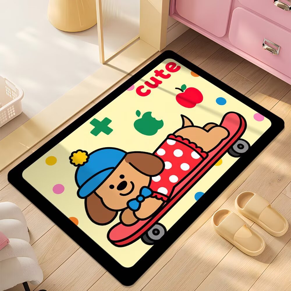 Cute Cartoon Dog Shower Mat Bowlift