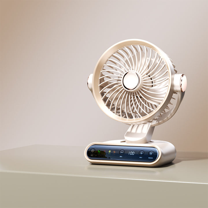 Ladies Portable Table Fan with Multiple Speed Settings and Intelligent Hygrostat Bowlift