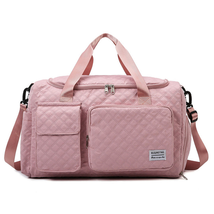 Spacious Quilted Weekend Duffle Bag Bowlift