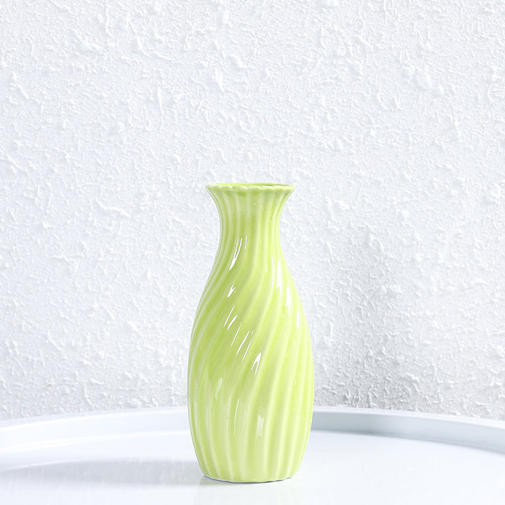 Decorative Spiral Ceramic Flower Vase Bowlift