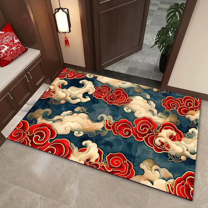 Elegant Cloud Motif Area Mat Bowlift