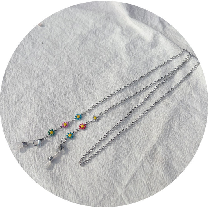 Floral-Accented Eyewear Chain Bowlift