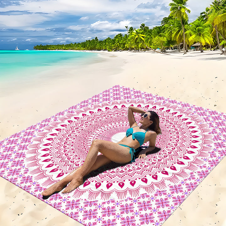 Mandala Design Beach Mat Bowlift