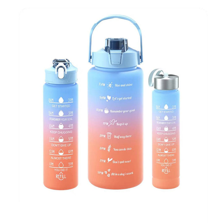 Unisex Motivating Water Bottle with Time Markings Bowlift