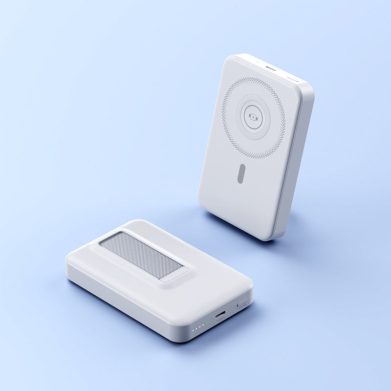 Portable charger with integrated wireless charging technology and intelligent power display Bowlift