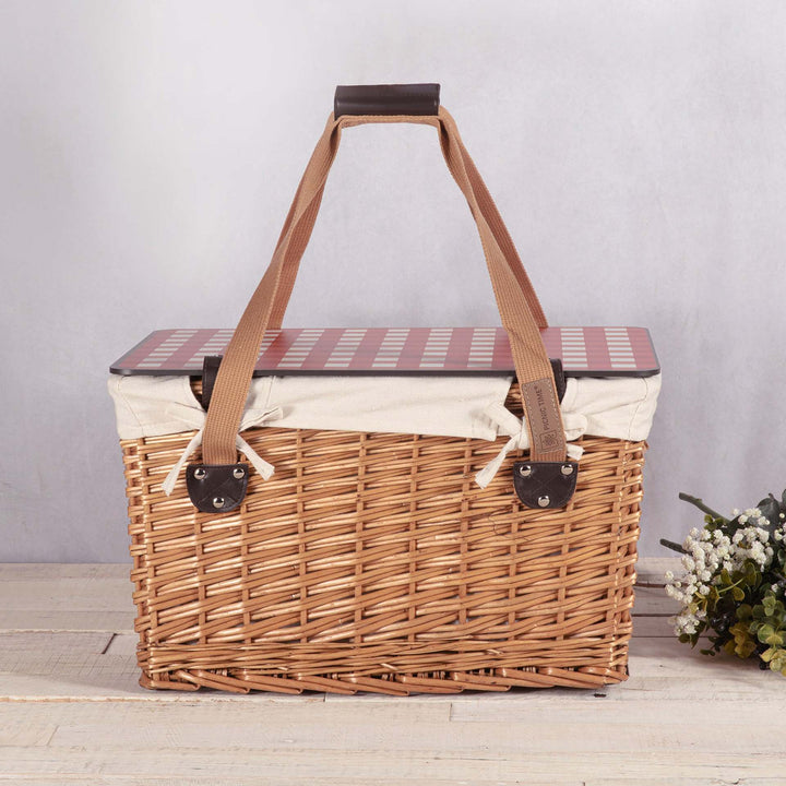 Women's picnic basket with padded lid and sturdy carrying handles Bowlift