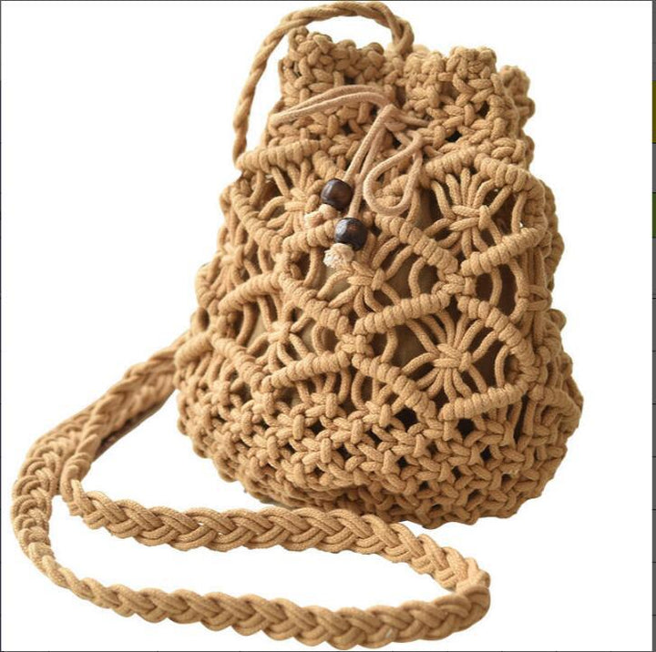 Hand-knit Macrame Shoulder Bag Bowlift