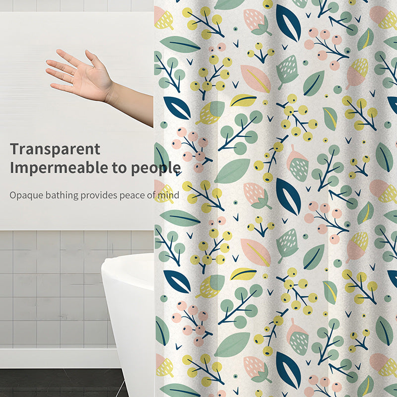 Floral Print Shower Curtain Bowlift