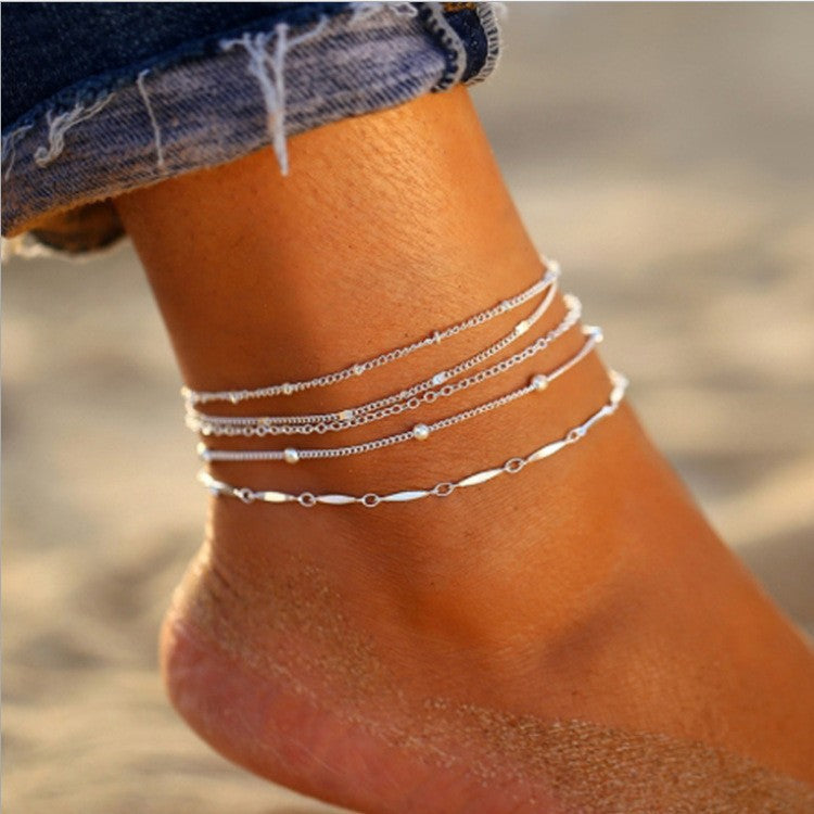Elegant Double Chain Anklet Bowlift