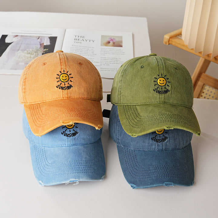 Women's sporty cotton cap with sun embroidery Bowlift
