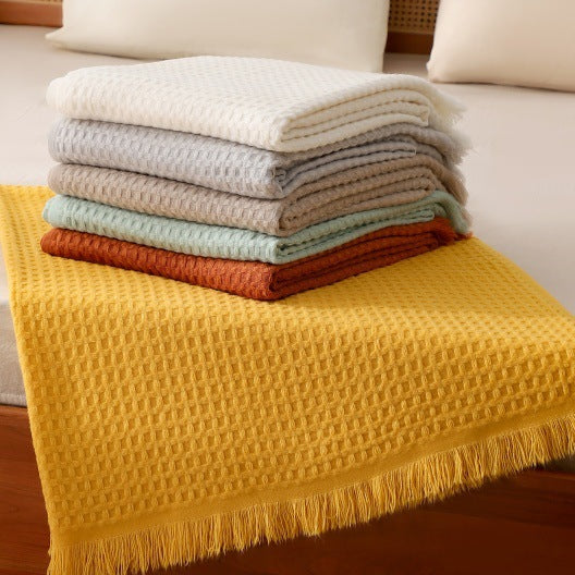 Luxurious Textured Knit Throw Blanket Bowlift