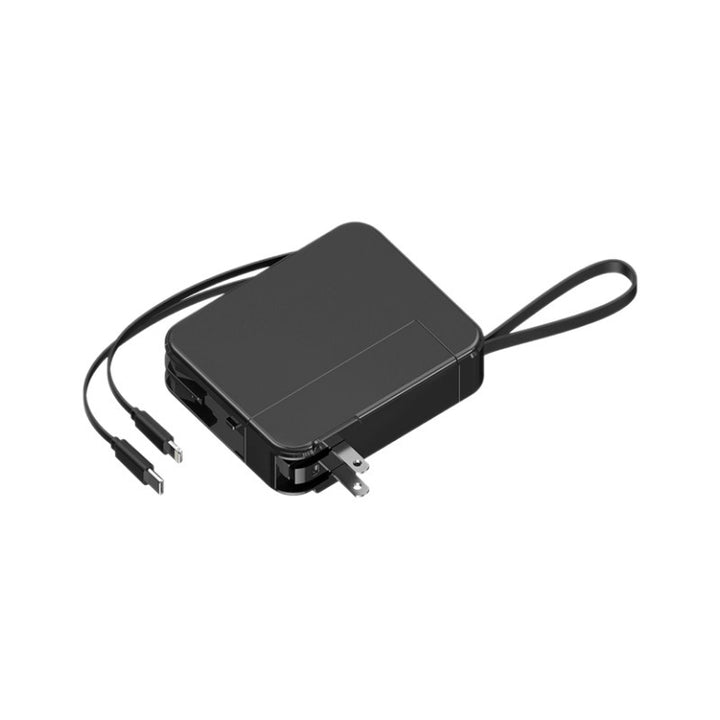 Compact travel charger with integrated USB-C port and digital display Bowlift
