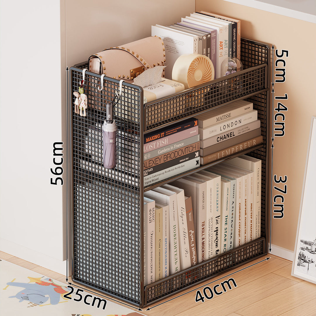 Wire Mesh Bookshelf Organizer Bowlift