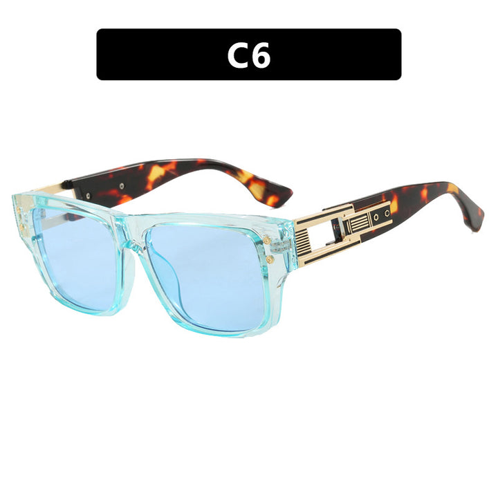 Women’s trendy square sunglasses with elegant gold decorative structure Bowlift