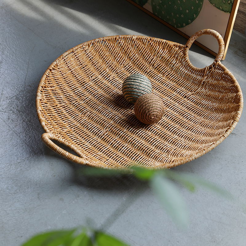 Handwoven Rectangular Storage Basket with Comfortable Handles Bowlift