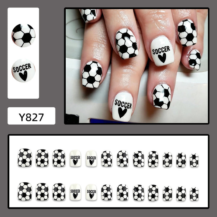 Creative nail design with football motif Bowlift