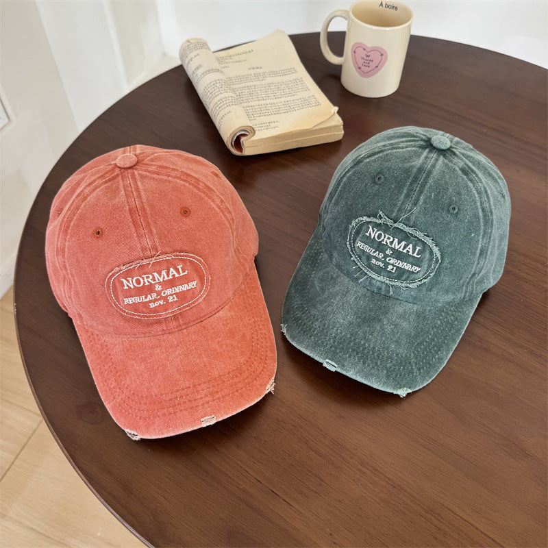 Men's Casual Distressed Cotton Baseball Cap Bowlift