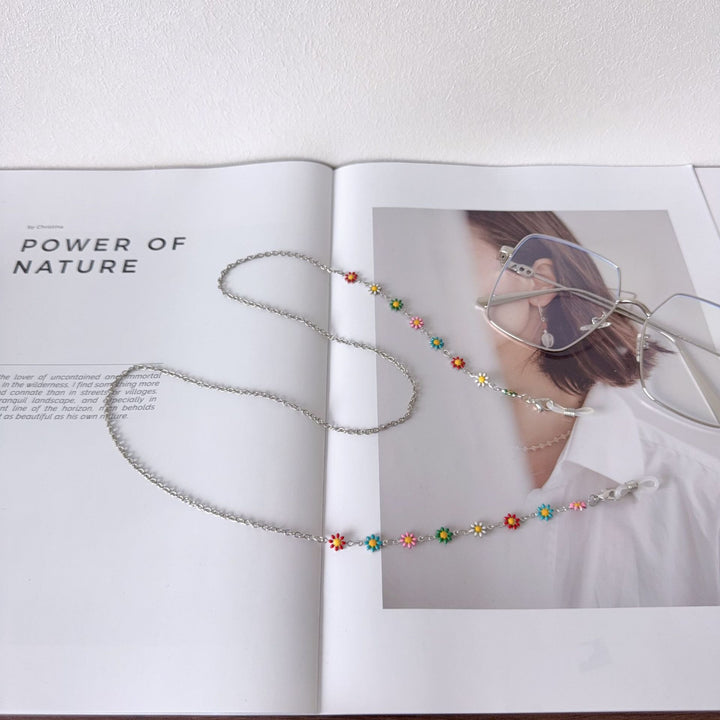 Floral-Accented Eyewear Chain Bowlift