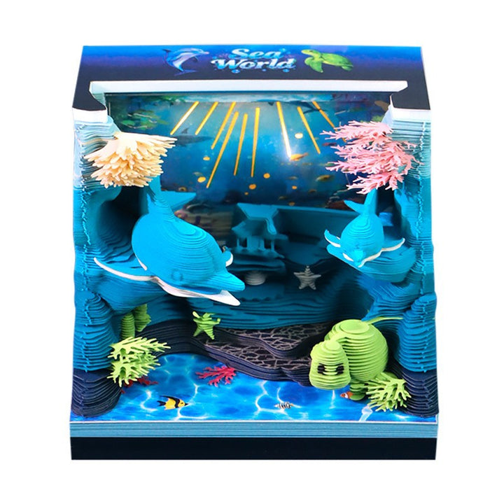 Handcrafted Layered Diorama Led Lightbox With Pop-Up Maple Tree Scene