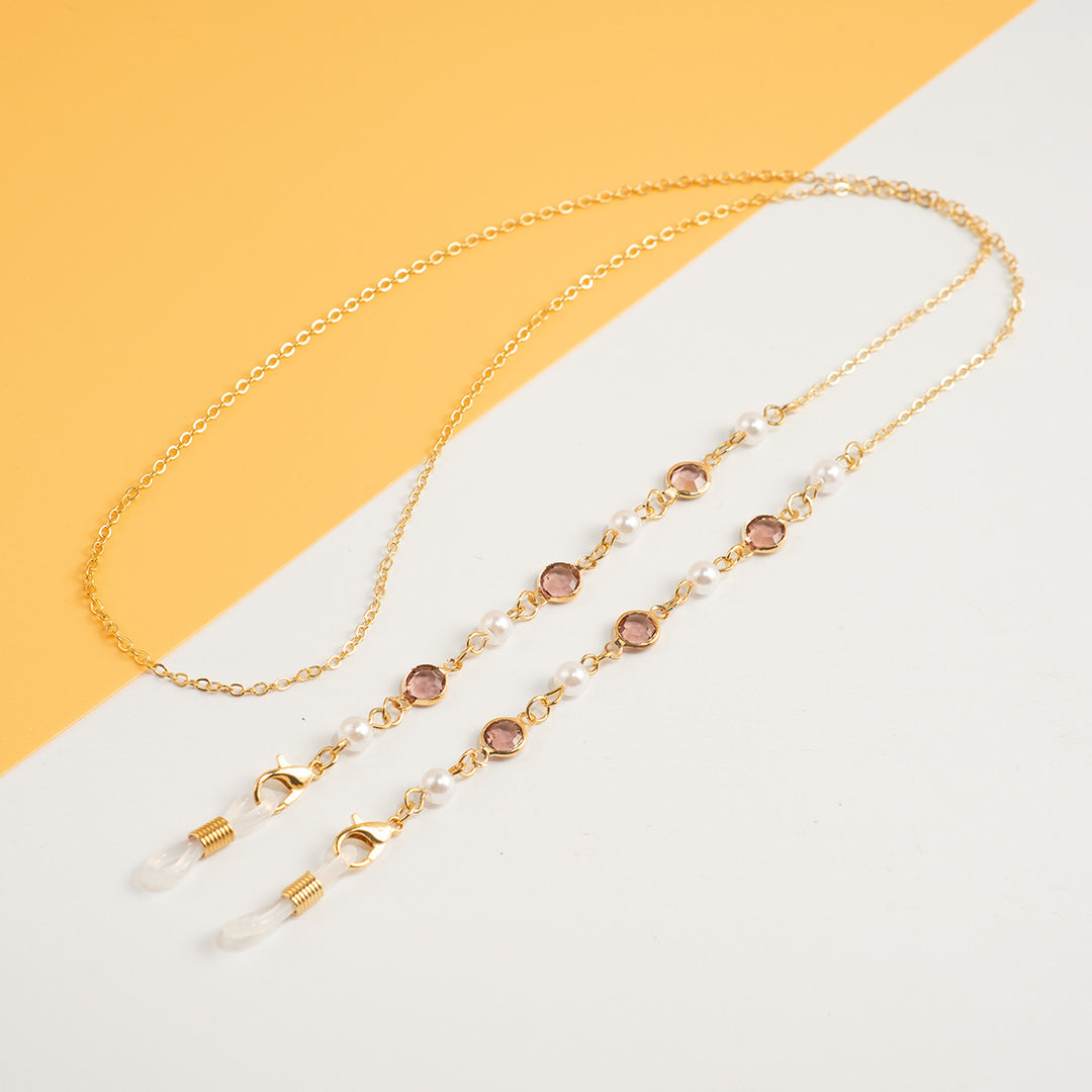 Pearl and Crystal Eyewear Chain Bowlift