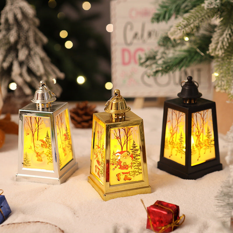 Decorative Christmas lantern with winter motifs Bowlift