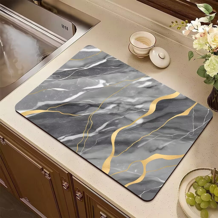 Abstract Non-Slip Kitchen Mat Bowlift
