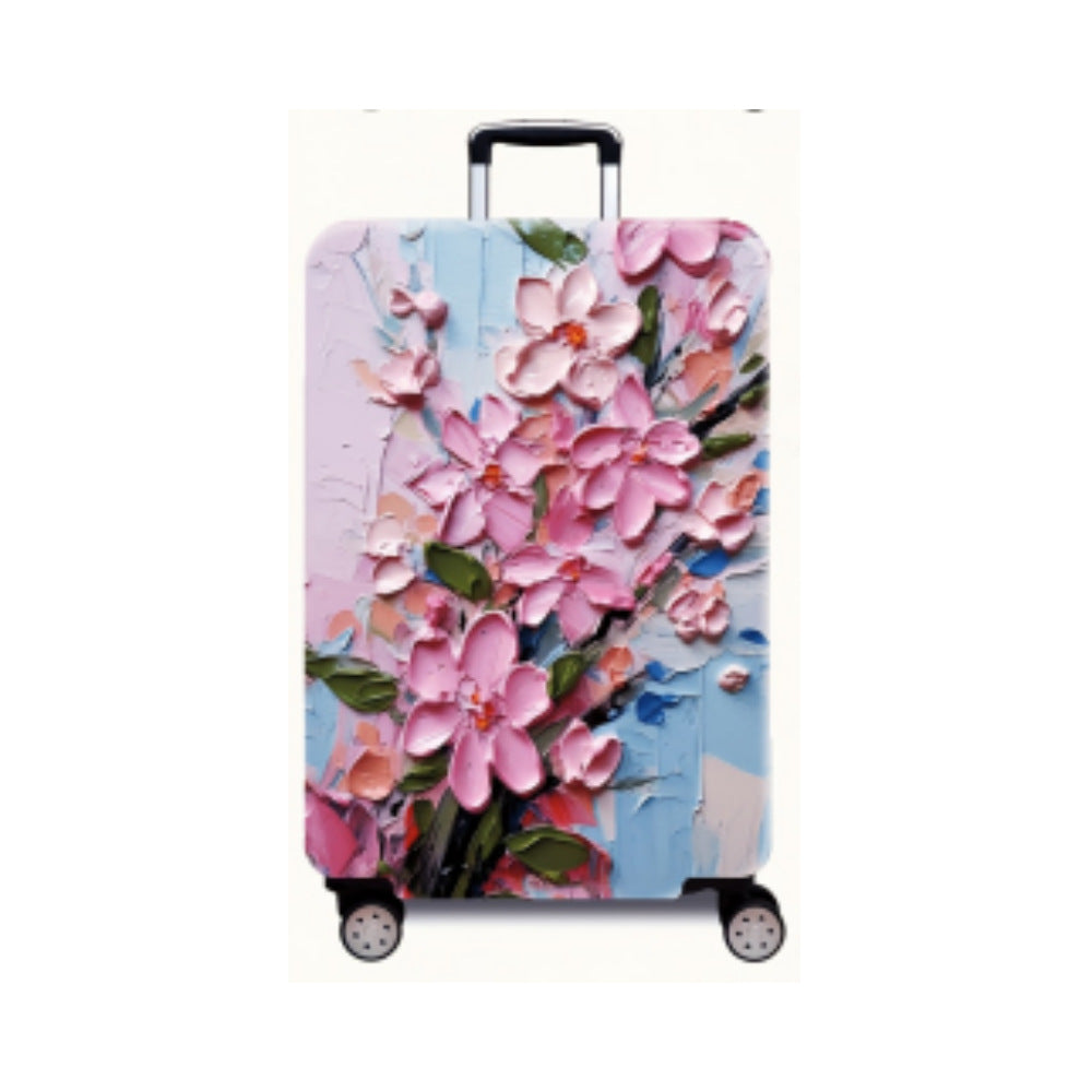 Women's Hard Shell Suitcase with Modern Expressionist Art Design Bowlift