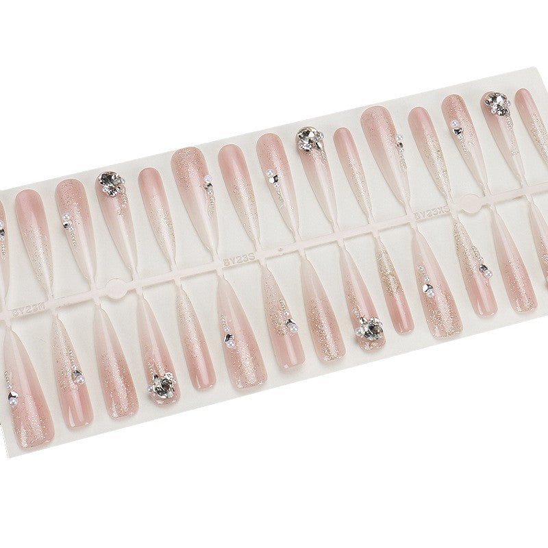 Premium Stiletto Press-On Nails with Rhinestone Accents Bowlift