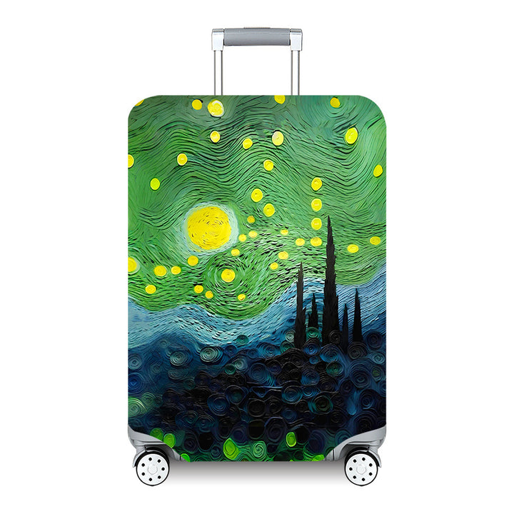 Unisex hard-shell travel suitcase with artistic landscape design Bowlift