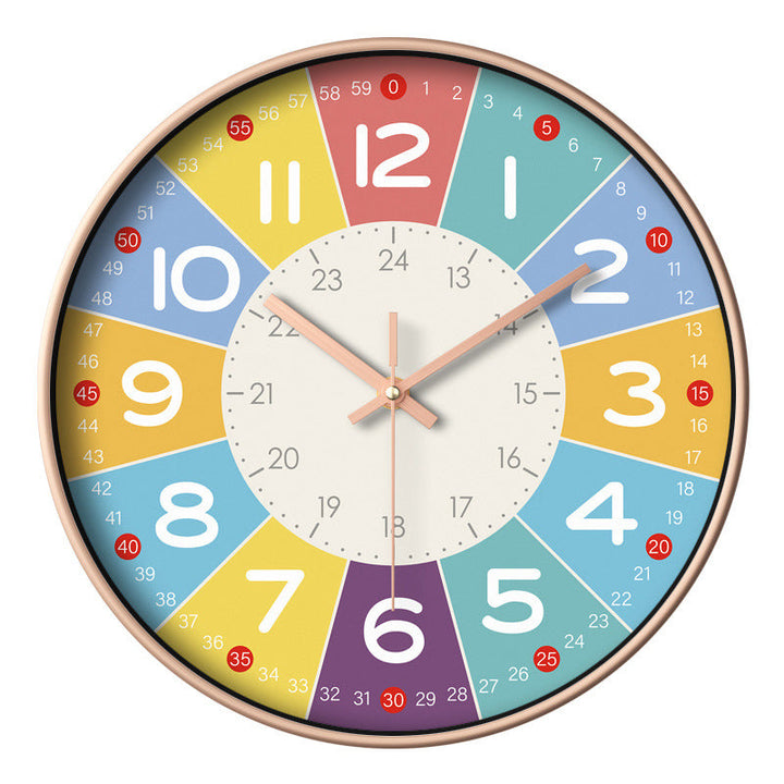 BowLift | Color Time Silent Children's Clock – Soundless Wall Clock with Educational Design