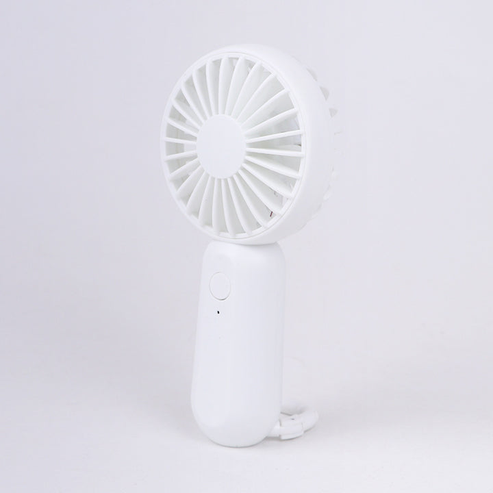 Women's compact portable handheld fan with rechargeable battery and carrying strap Bowlift
