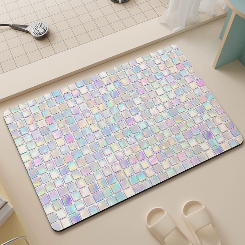 Luxurious Mosaic Design Bathroom Mat Bowlift